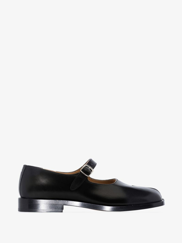 Black Tabi Mary Jane Leather Pumps