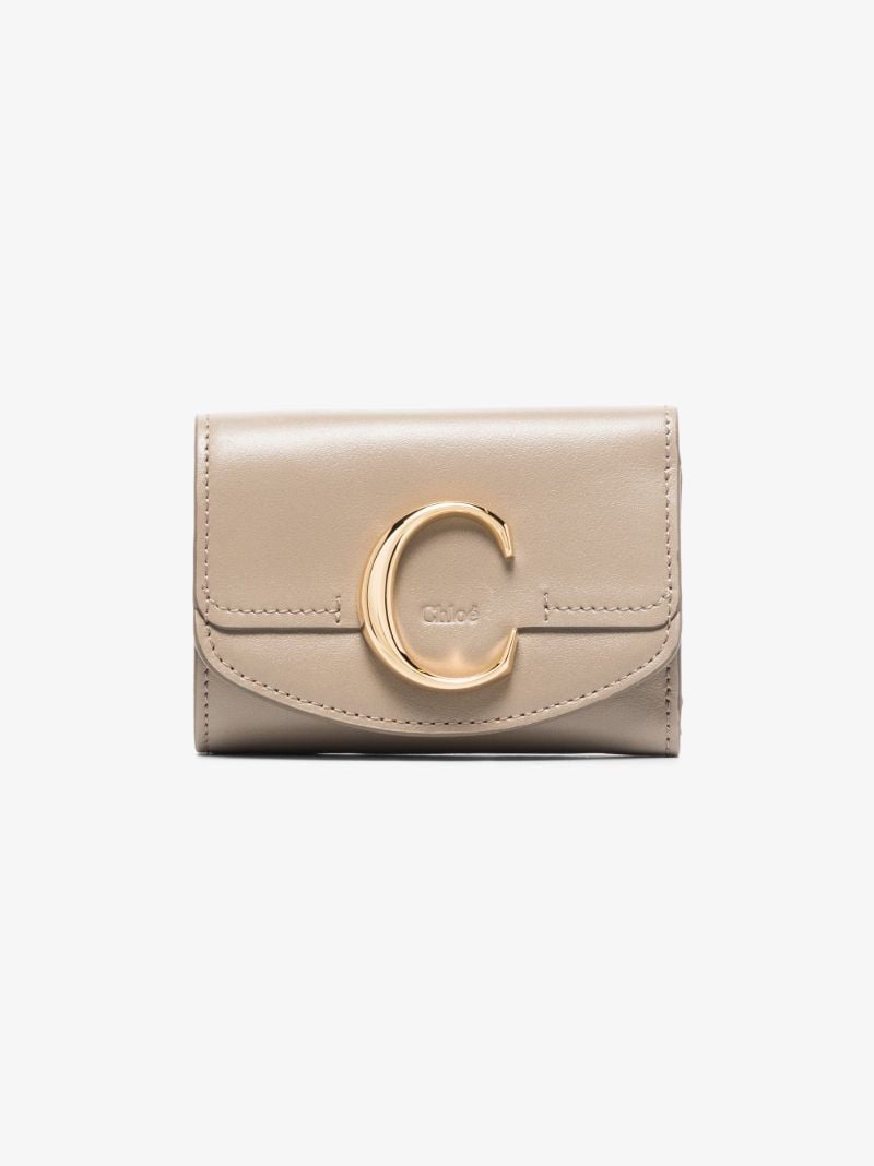 Grey C Leather Wallet
