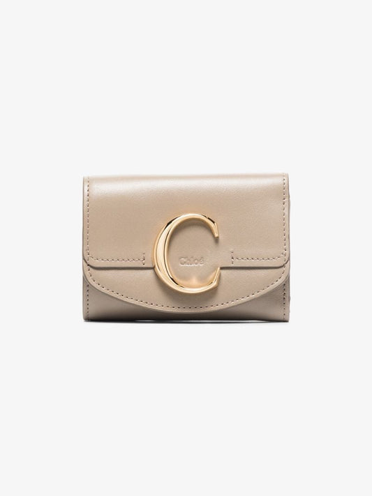 Grey C Leather Wallet