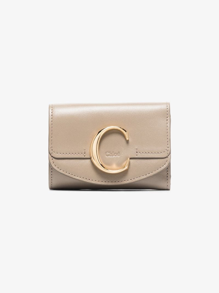 Grey C Leather Wallet