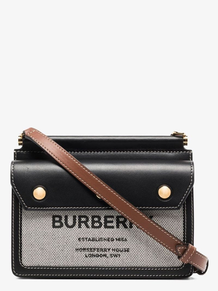 Black Baby Title Pocket Shoulder Bag