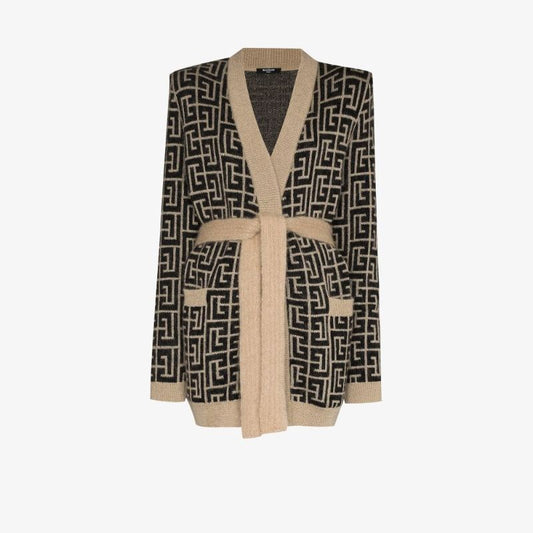 Monogram Wrap Cardigan