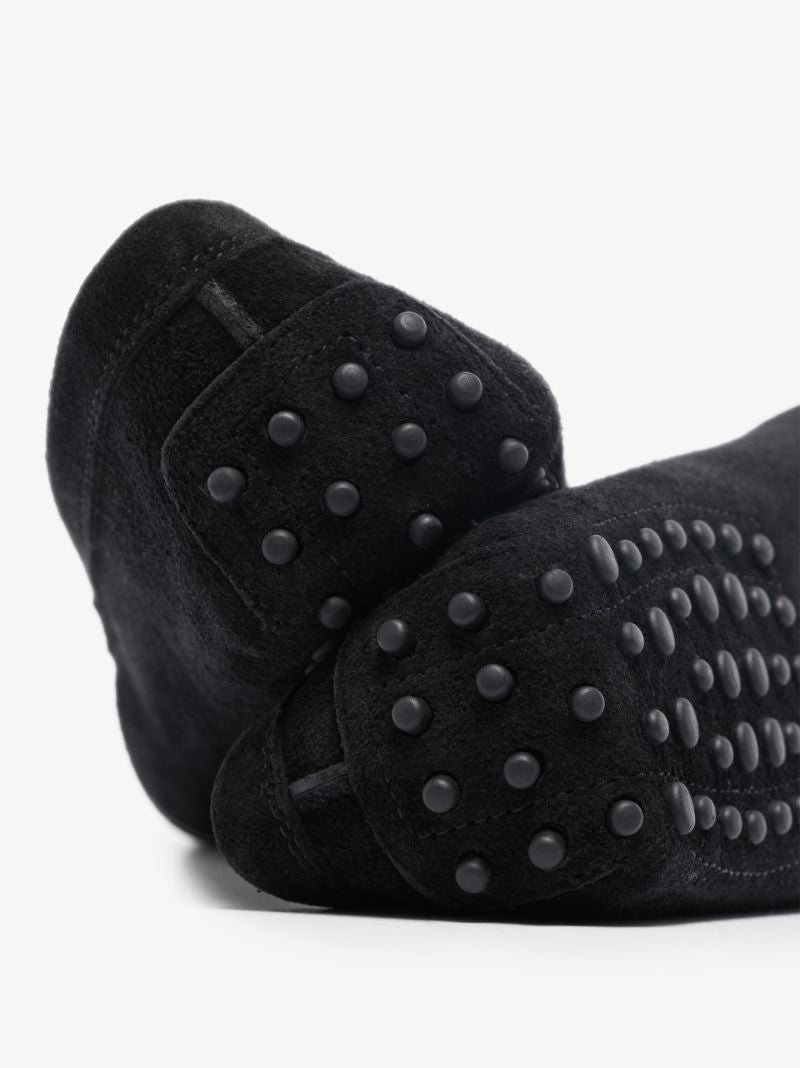 Black Gommino Suede Loafers