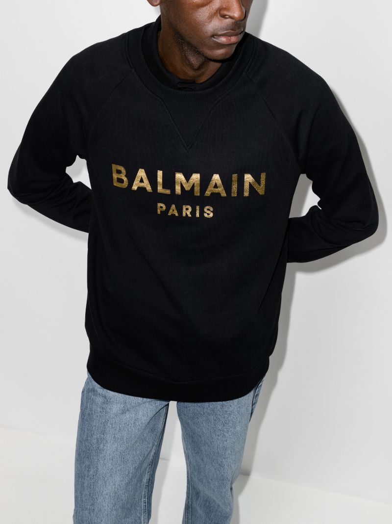 Black Foil Logo Sweatshirt