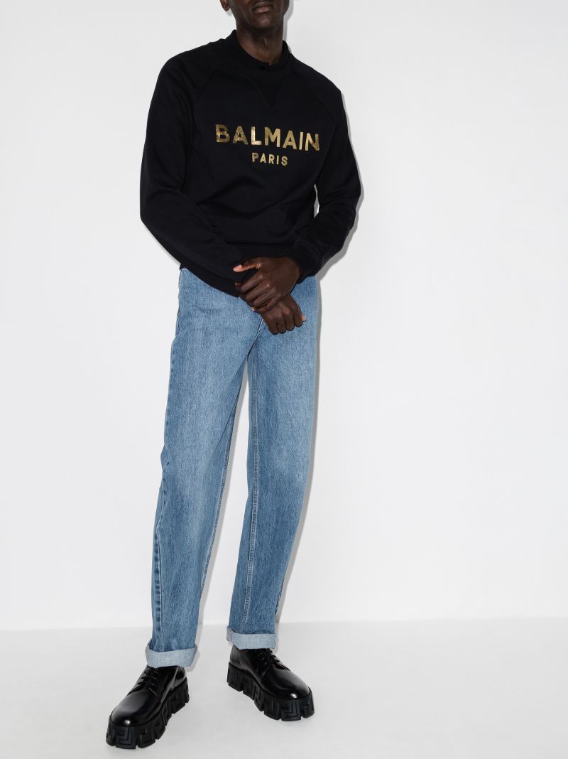 Black Foil Logo Sweatshirt