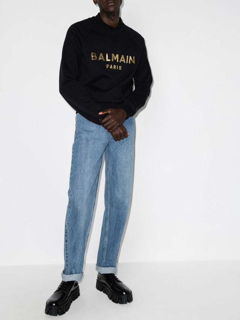 Black Foil Logo Sweatshirt