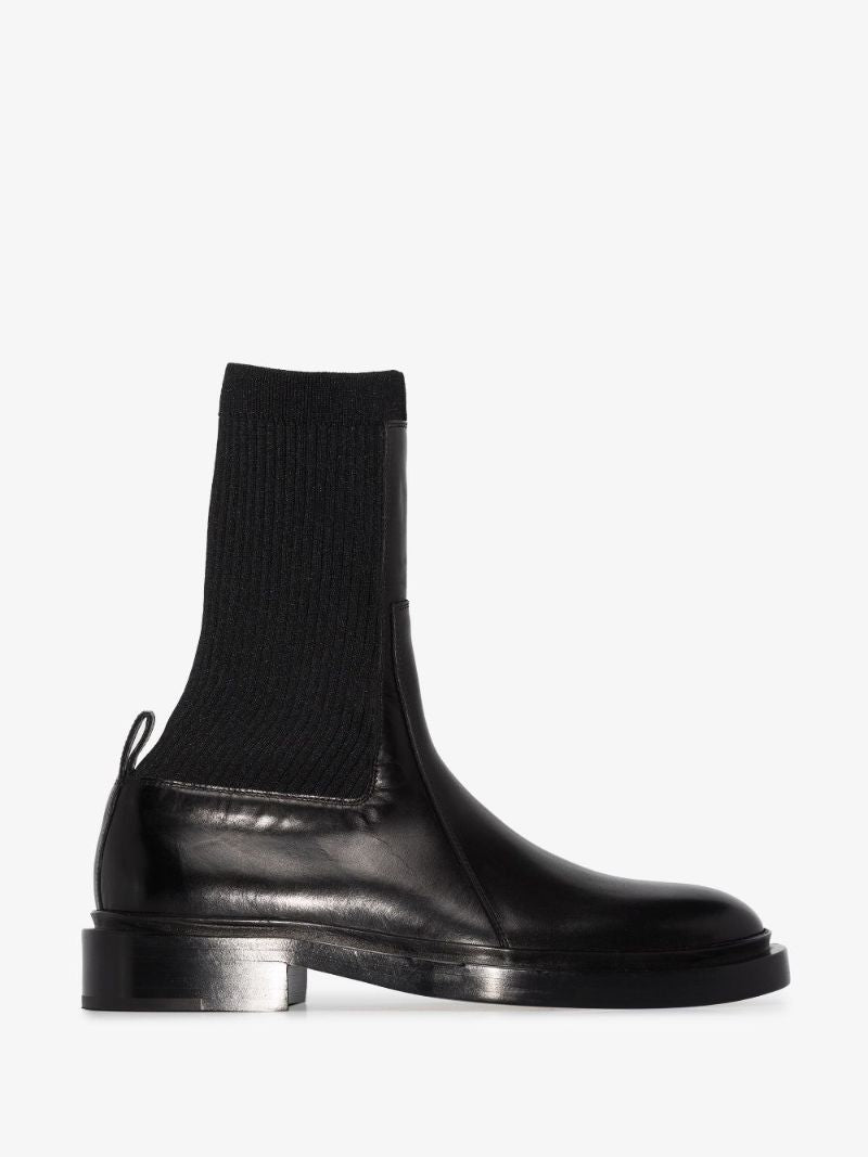 Black Leather Chelsea Boots
