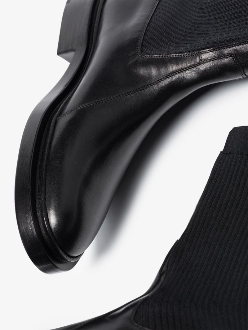 Black Leather Chelsea Boots