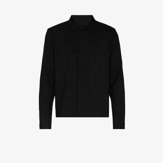 Long Sleeve Wool Gabardine Shirt