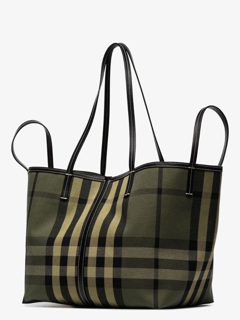 Check-print Tote Bag