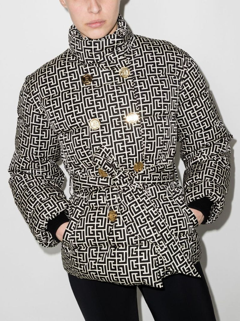 Monogram-pattern Padded Jacket