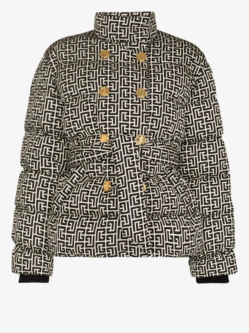Monogram-pattern Padded Jacket