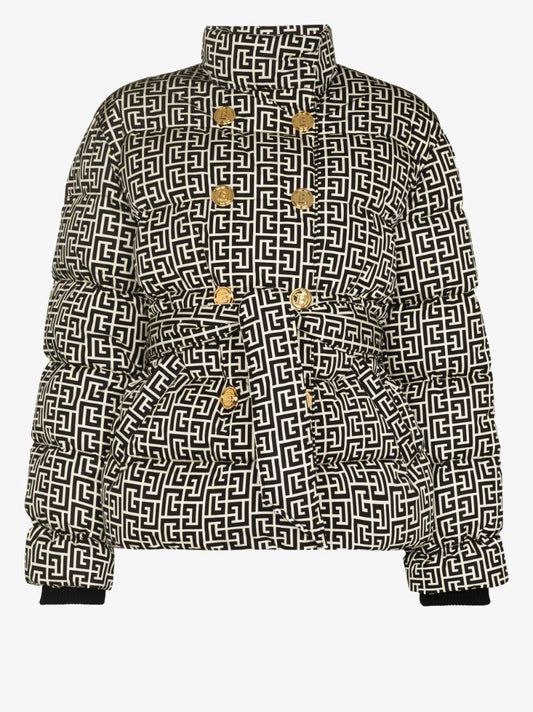 Monogram-pattern Padded Jacket