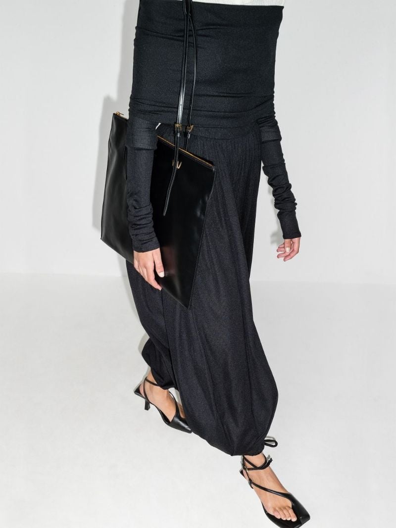 Black Holster Small Leather Tote Bag