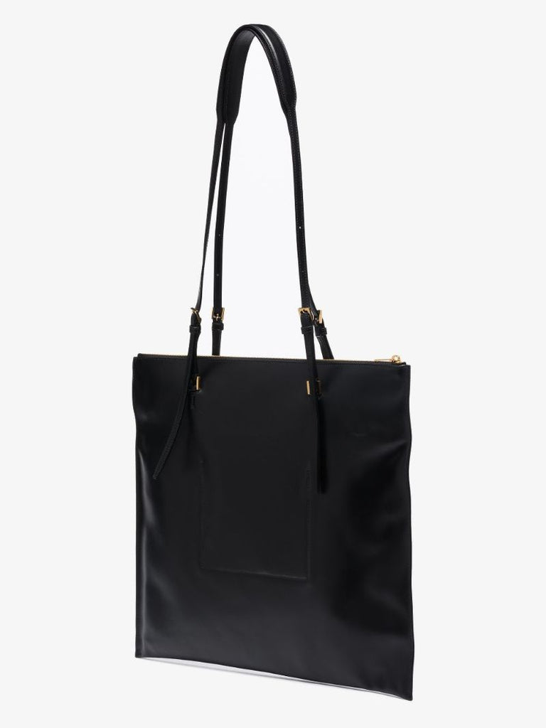Black Holster Small Leather Tote Bag
