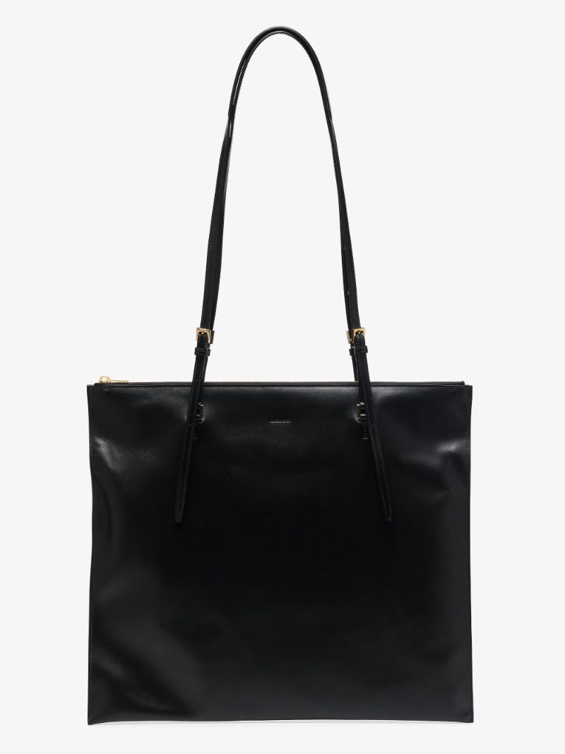 Black Holster Small Leather Tote Bag