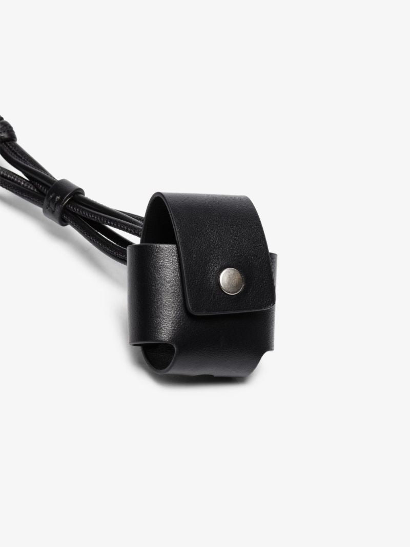 Black Tangle Leather Airpods Case