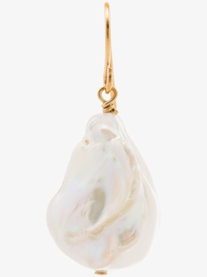 Gold Tone Pearl Drop Earrings