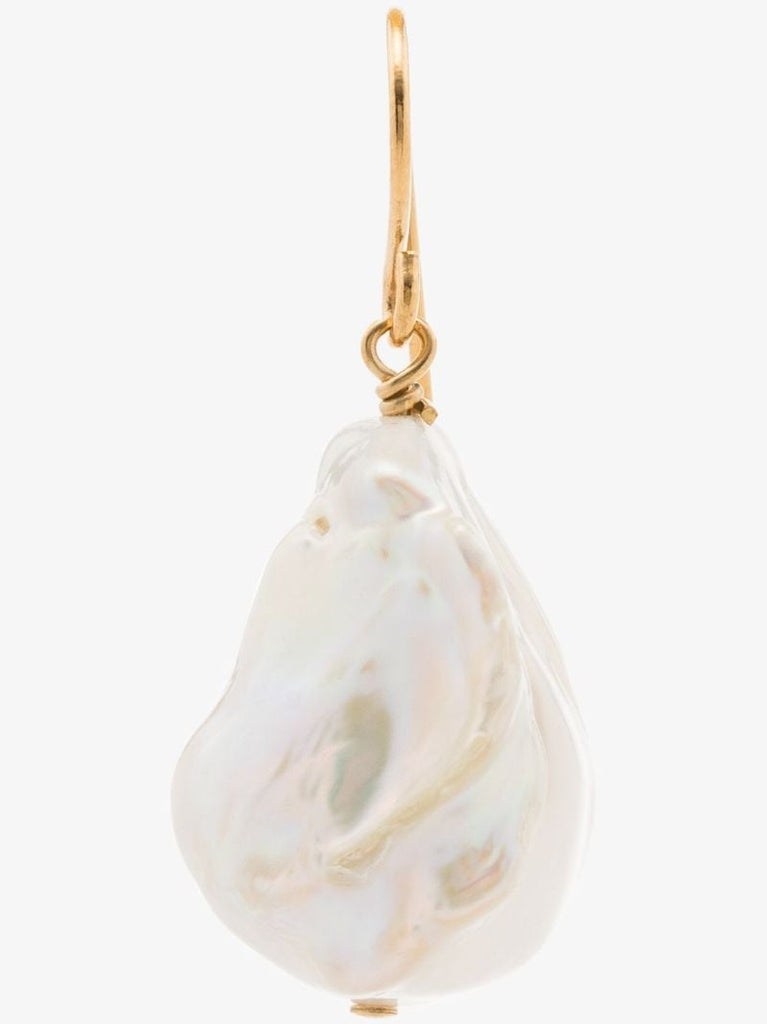 Gold Tone Pearl Drop Earrings