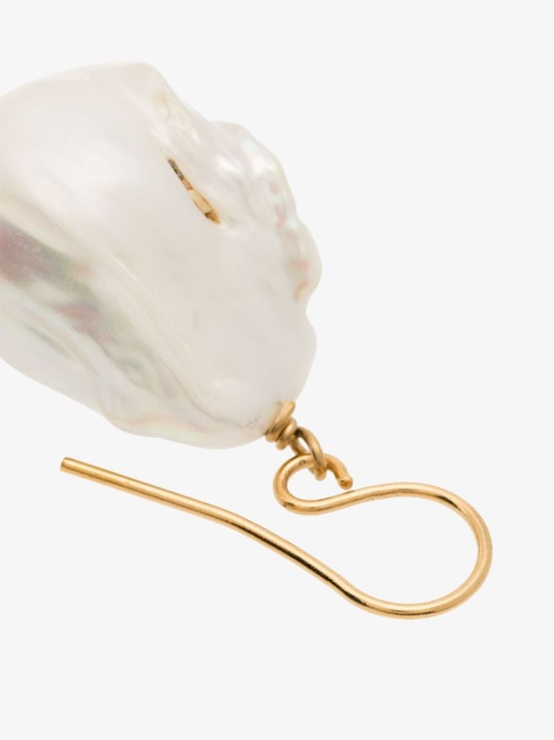 Gold Tone Pearl Drop Earrings