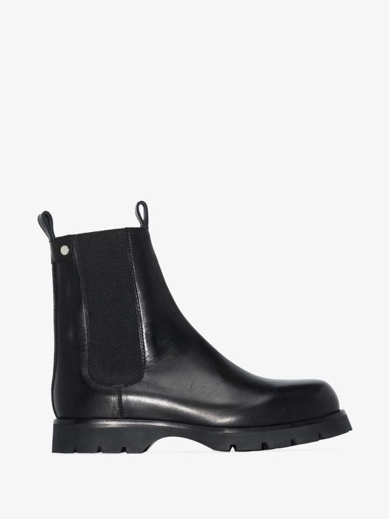 Black Leather Chelsea Boots
