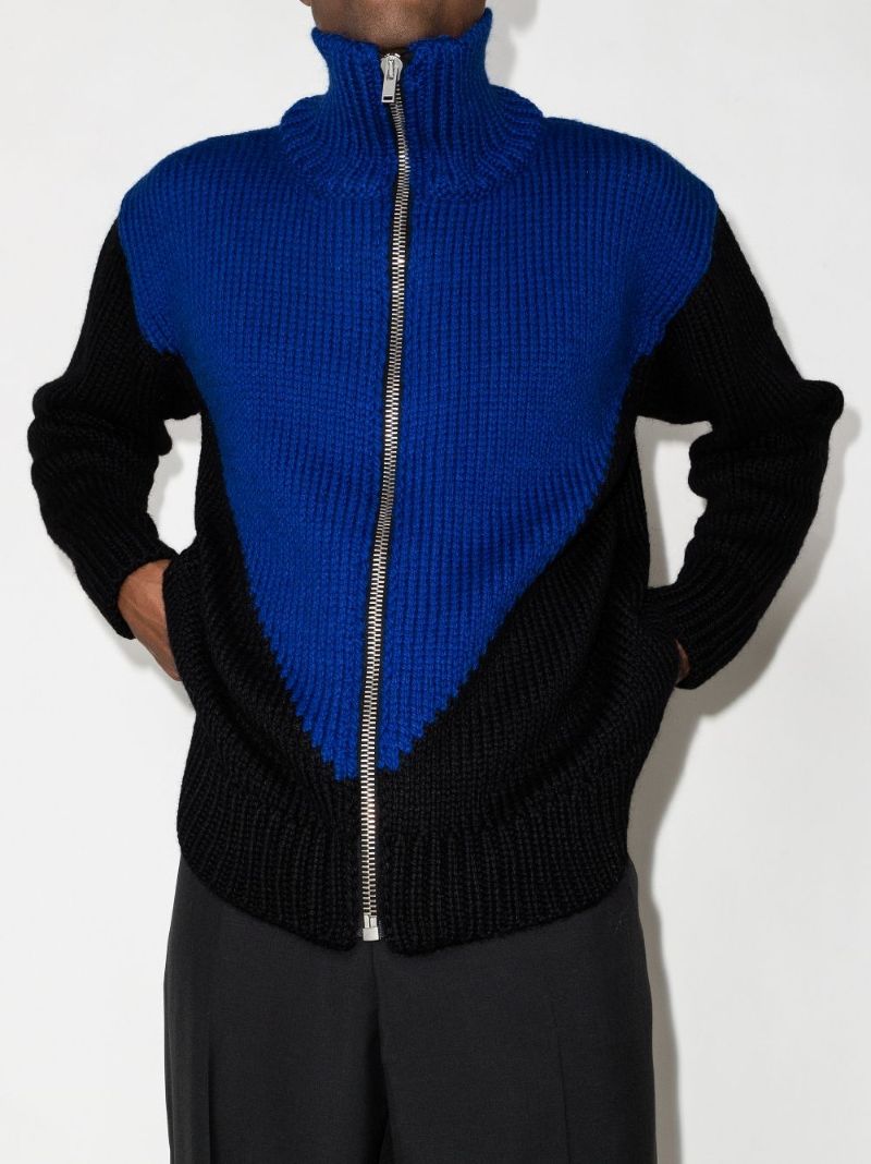 Zip-up Wool Sweater