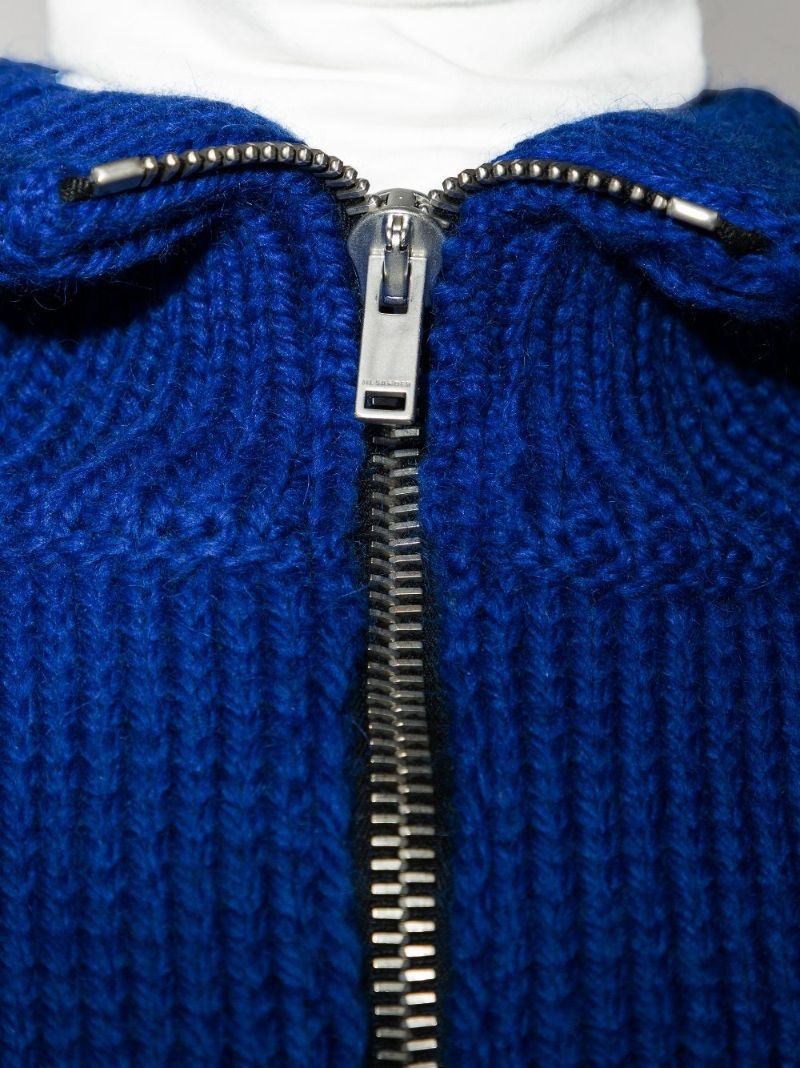 Zip-up Wool Sweater