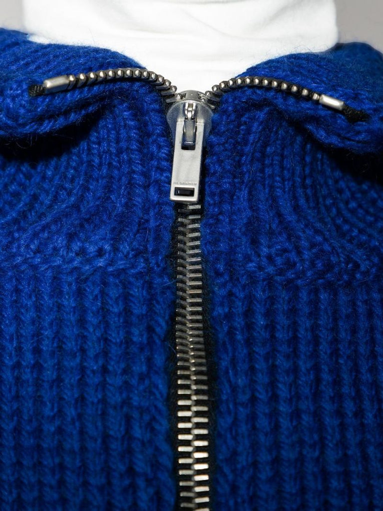 Zip-up Wool Sweater