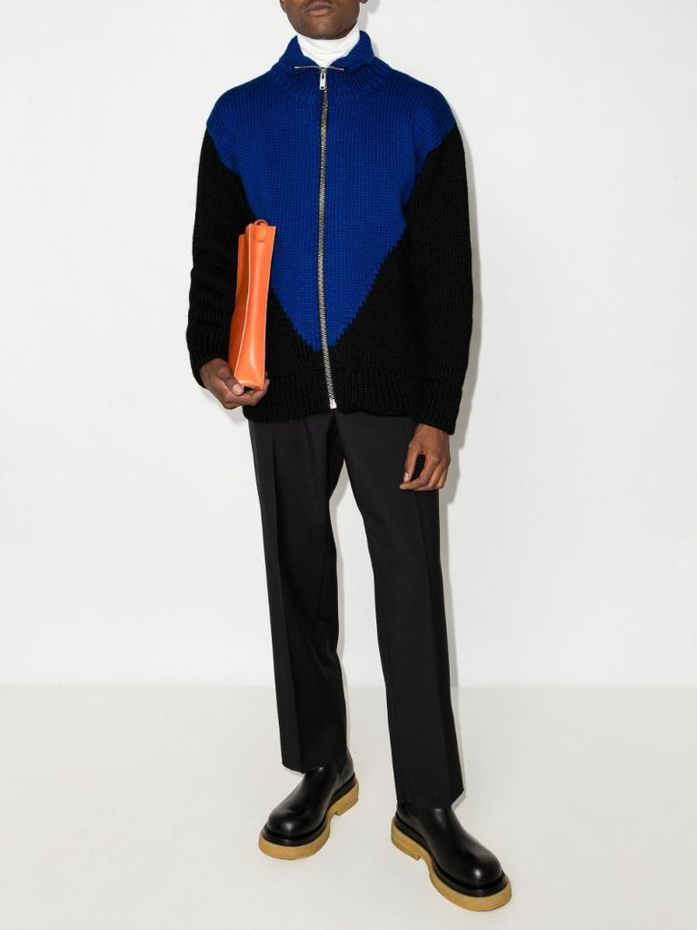 Zip-up Wool Sweater