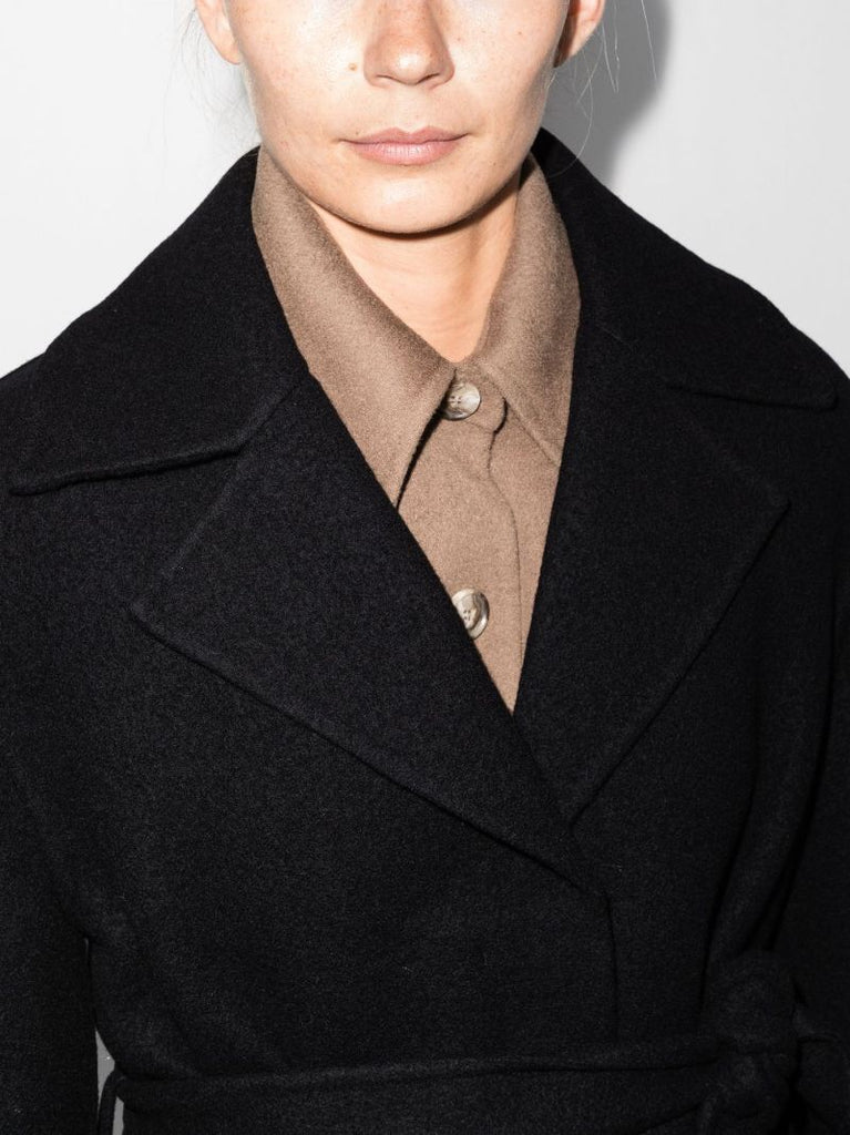 Belted Wool Trench Coat