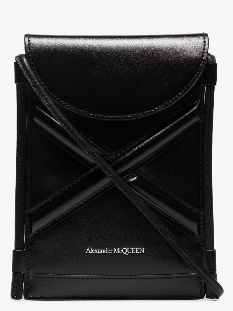 Black the Curve Micro Leather Mini Cross Body Bag