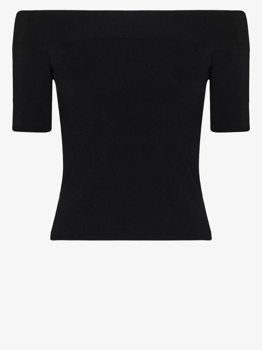 Off-the-shoulder Knitted Top