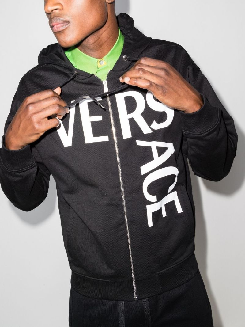 Logo Print Zip-up Hoodie