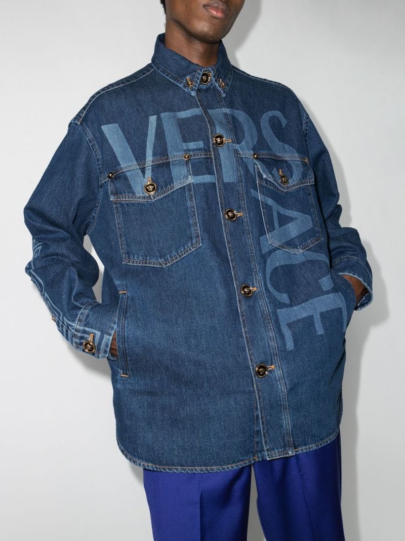 Corner Logo Denim Shirt Jacket