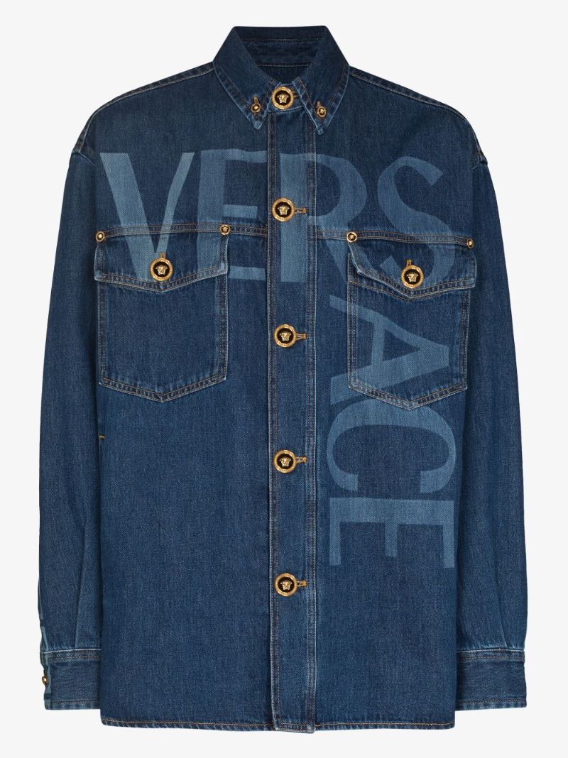 Corner Logo Denim Shirt Jacket