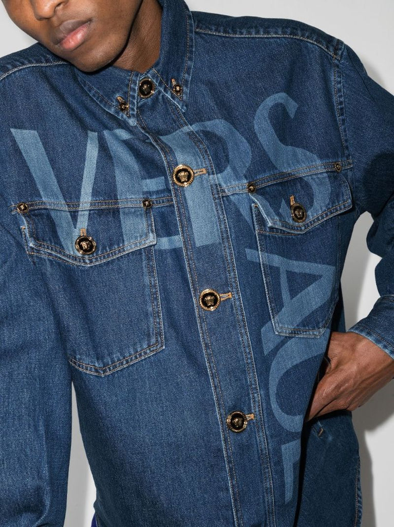 Corner Logo Denim Shirt Jacket