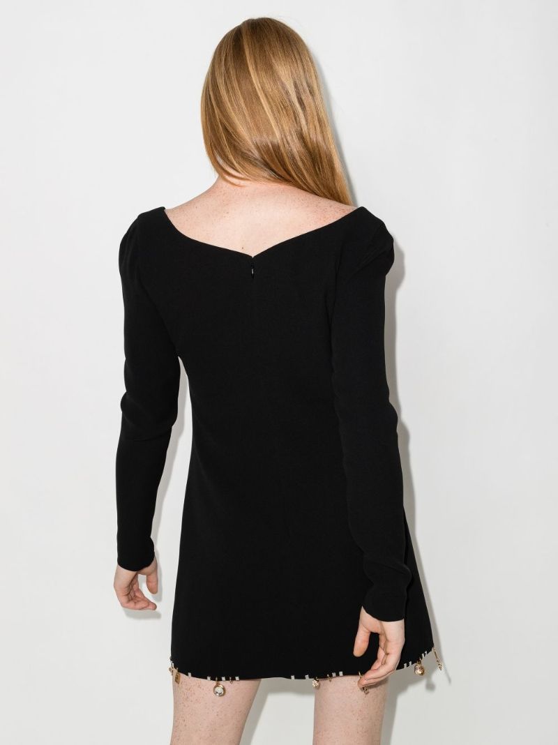 Embellished Hem Silk Dress