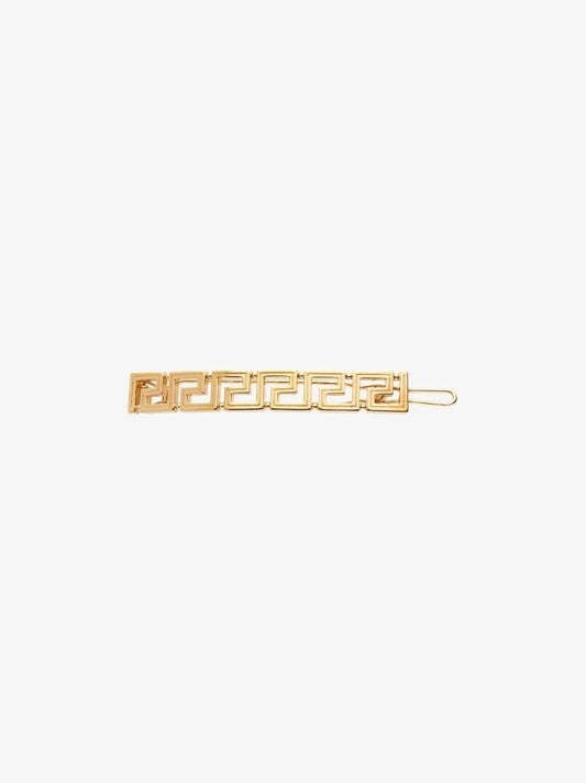 Gold Tone Greca Hair Clip