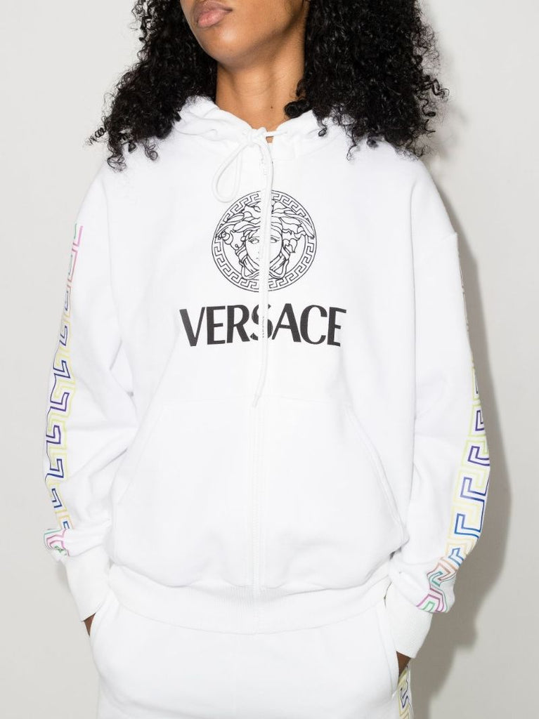 Medusa Greca Border Cotton Hoodie