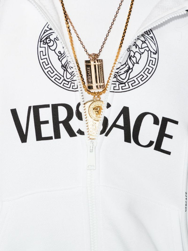 Medusa Greca Border Cotton Hoodie