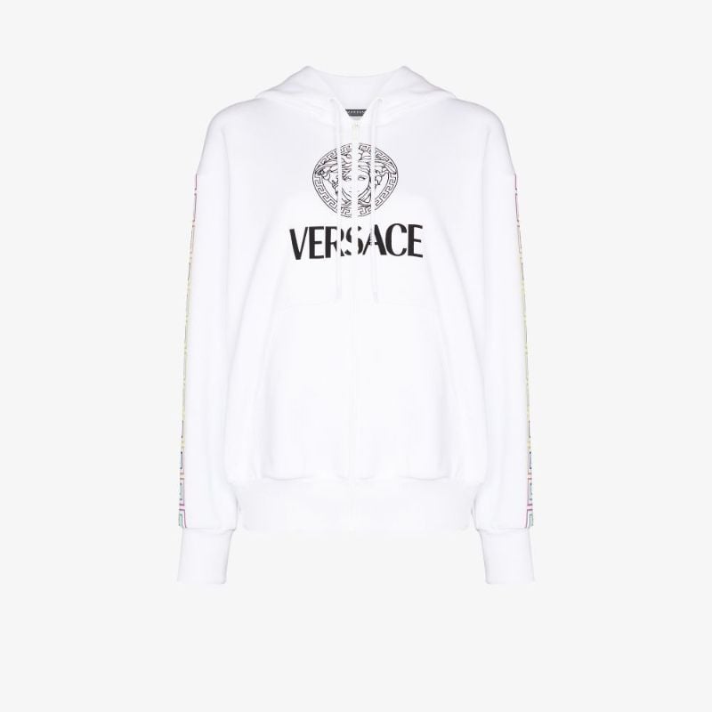 Medusa Greca Border Cotton Hoodie