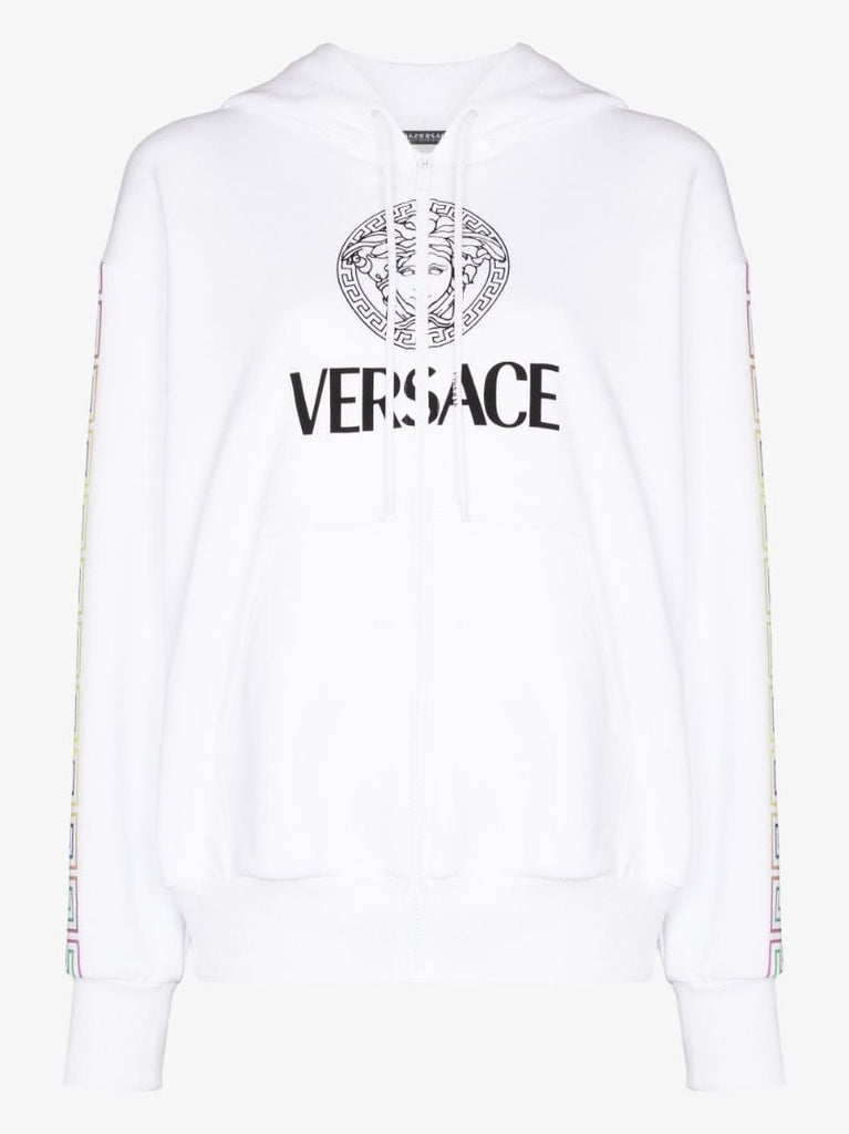 Medusa Greca Border Cotton Hoodie