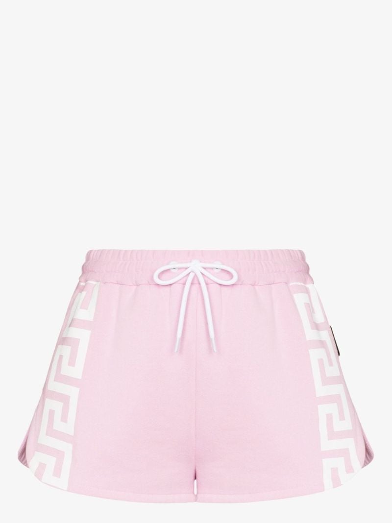 Greca Cotton Track Shorts