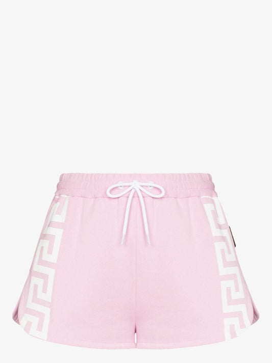 Greca Cotton Track Shorts