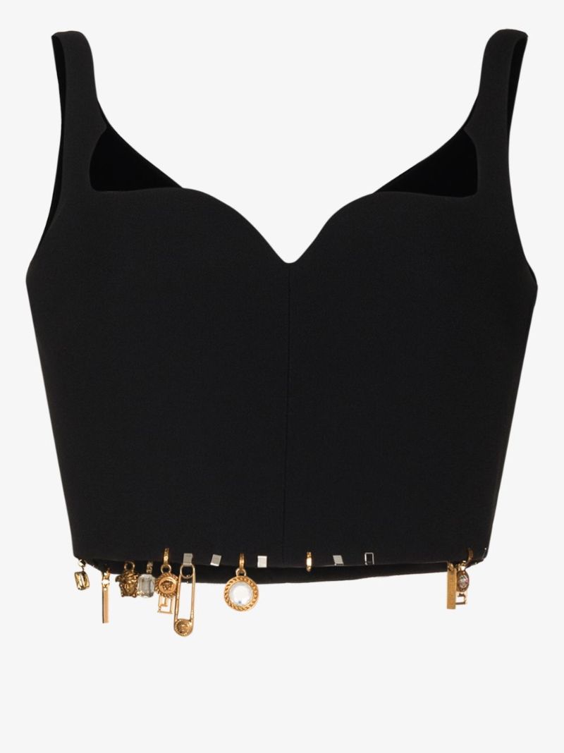 Charm Embellished Bustier Top