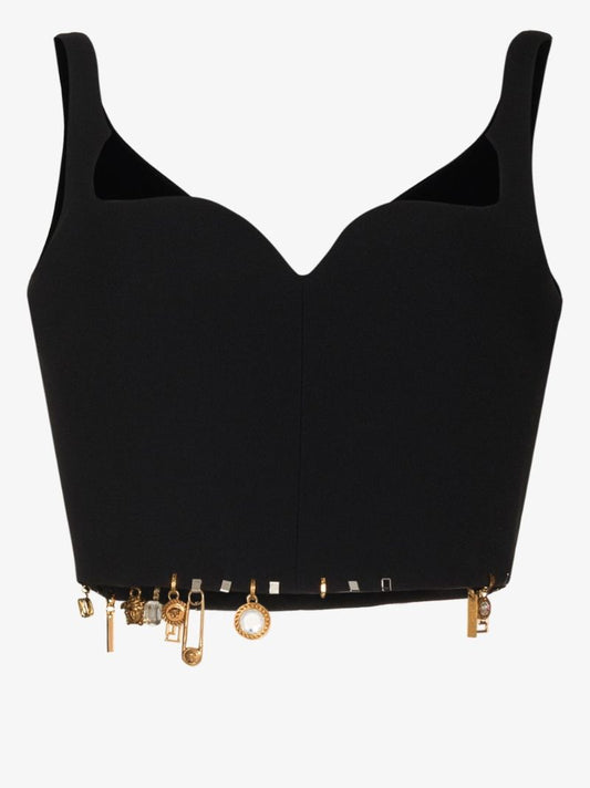 Charm Embellished Bustier Top