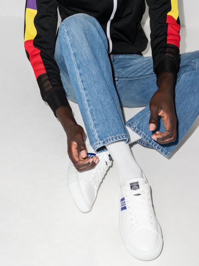White Greca Leather Sneakers