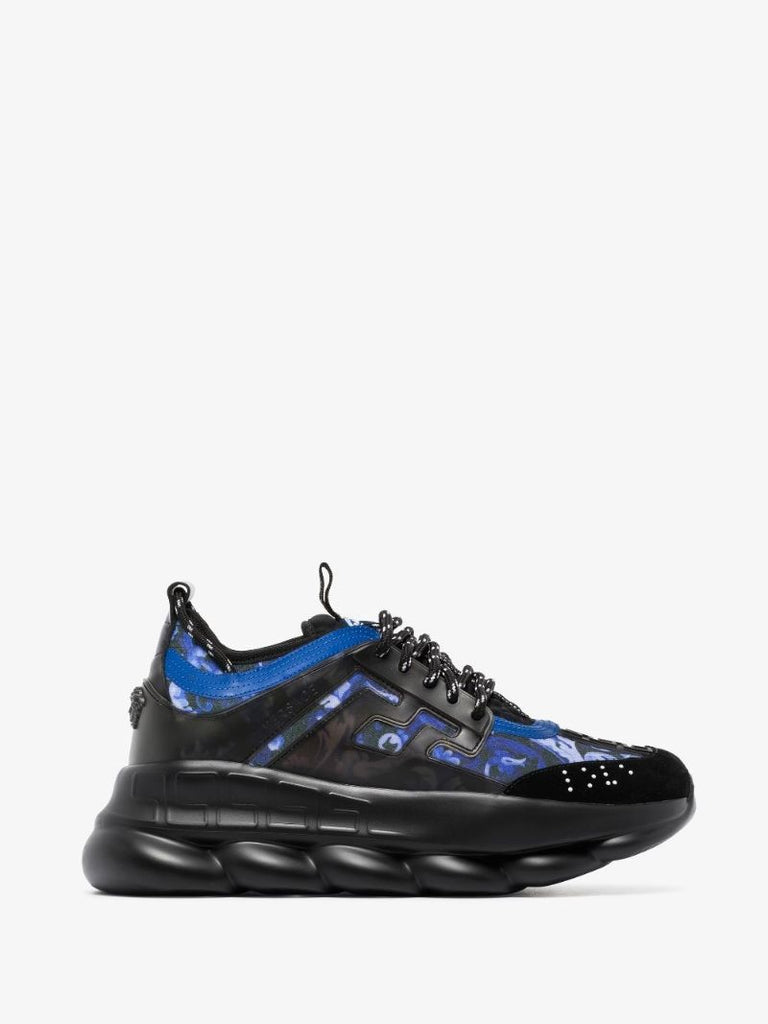 Blue and Black Chain Reaction Sneakers