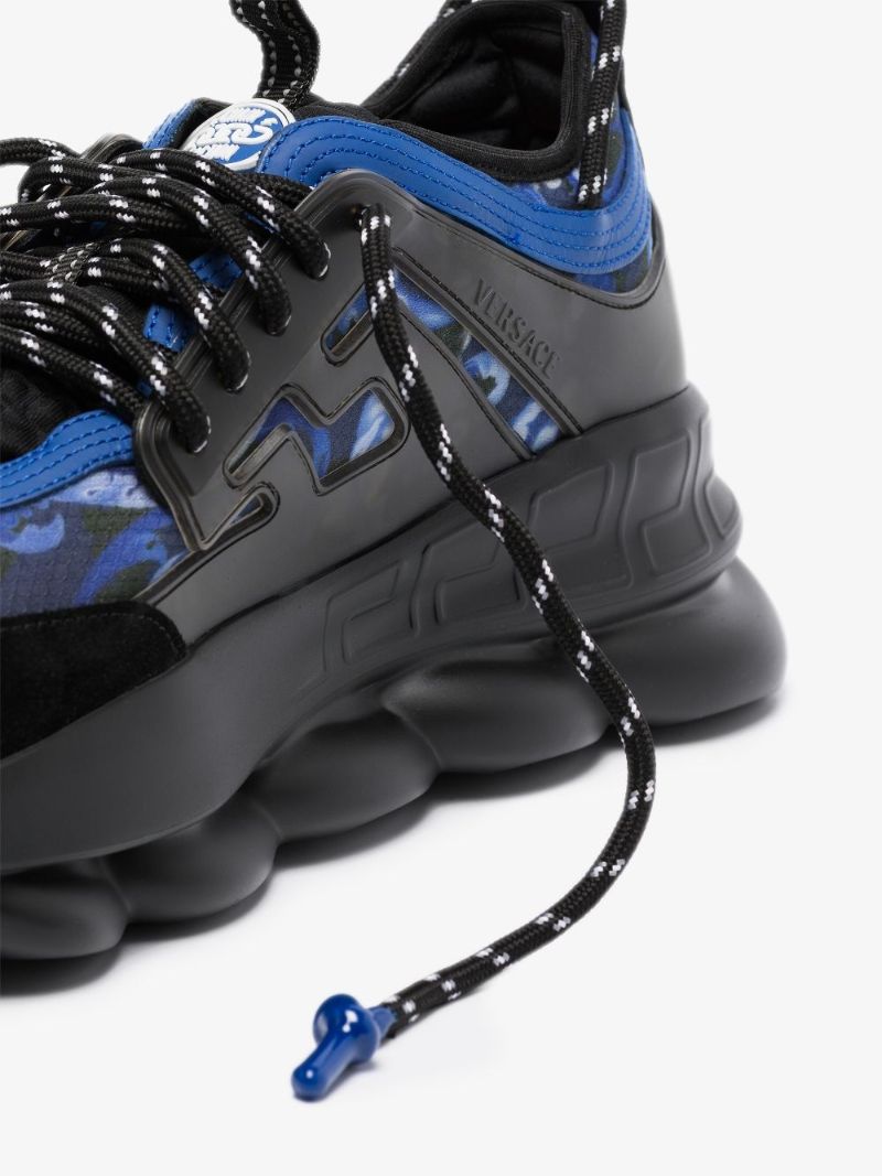 Blue and Black Chain Reaction Sneakers