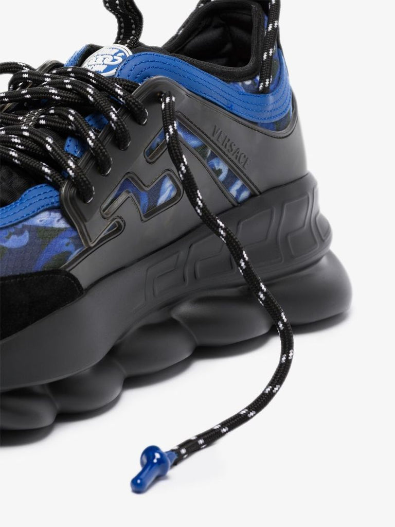 Blue and Black Chain Reaction Sneakers